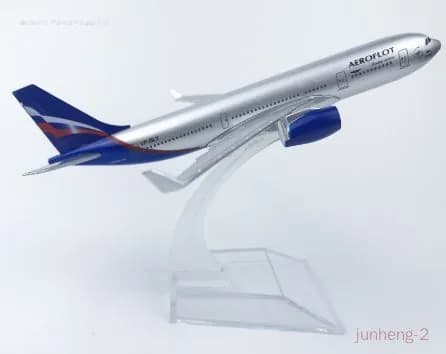Игрушка самолёта Аэробус А330 АЭРОФЛОТ, 20 см. металл.