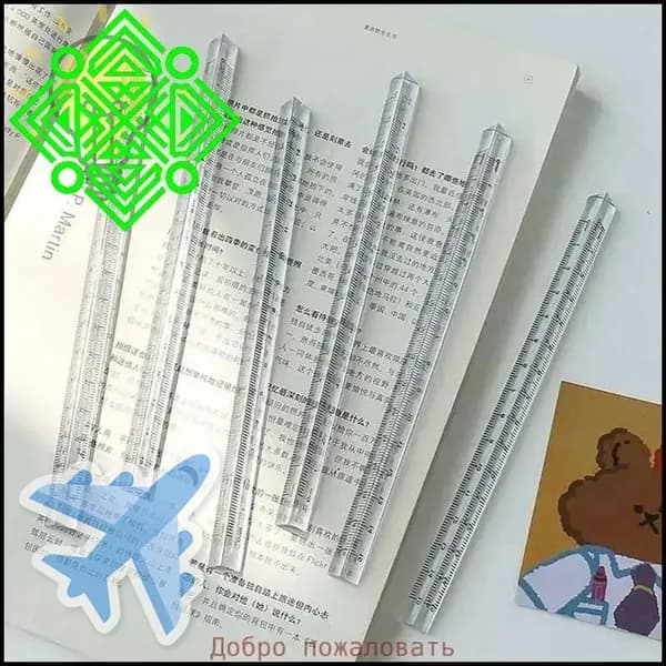 15cm / 20cm Треугольник для студентов Прозрачная линейка