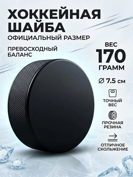 Шайба хоккейная взрослая 170 г.
