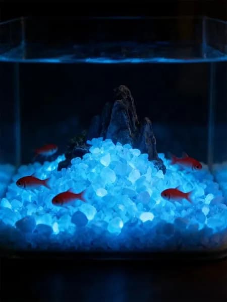 аквариумные светящиеся камешки диаметром 3-5 мм (1000 штук)