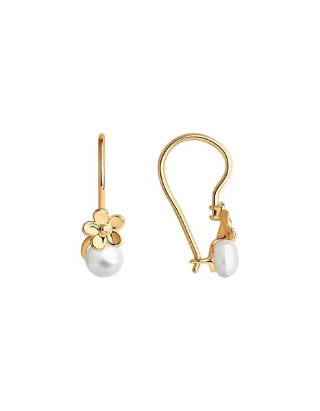 Серьги из золота 375 пробы на петле