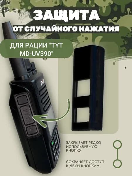 Защита от случайного нажатия для рации TYT 390 с двумя одинаковыми отверстиями