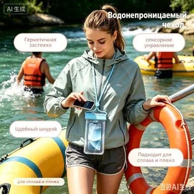 Водонепроницаемый герметичный чехол для телефона с сенсорным управлением