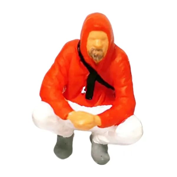 Миниатюрные фигурки людей для диорам, 1:64, раскрашенные, оранжевые, модель из смолы для песочницы, 1.5 см