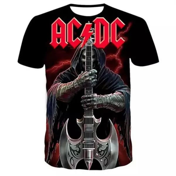 Футболка Футболки с принтами рок-группы AC/DC 1 шт