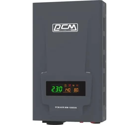 Стабилизатор напряжения Powercom WM-1000VA 800Вт 1000ВА графитовый 1928730