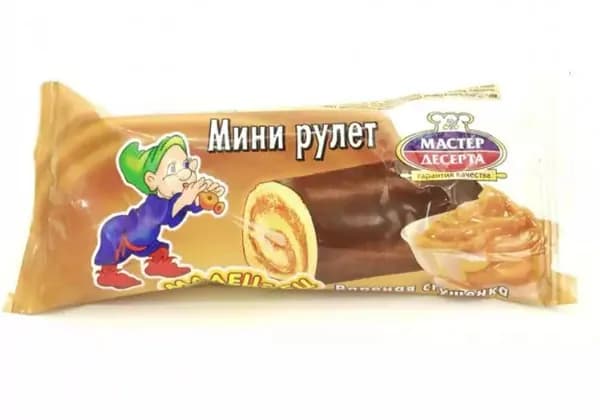 Мастер Десерта Мини-рулет Вареная сгущенка, 35 г