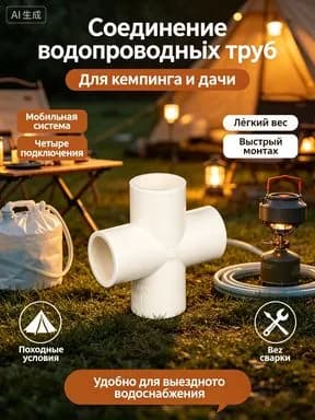 Сантехнические фитинги для труб, угольник подачи воды, крестовик объемный
