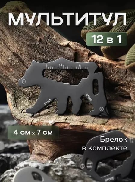 Открывалка 7 см металл 1 шт черный