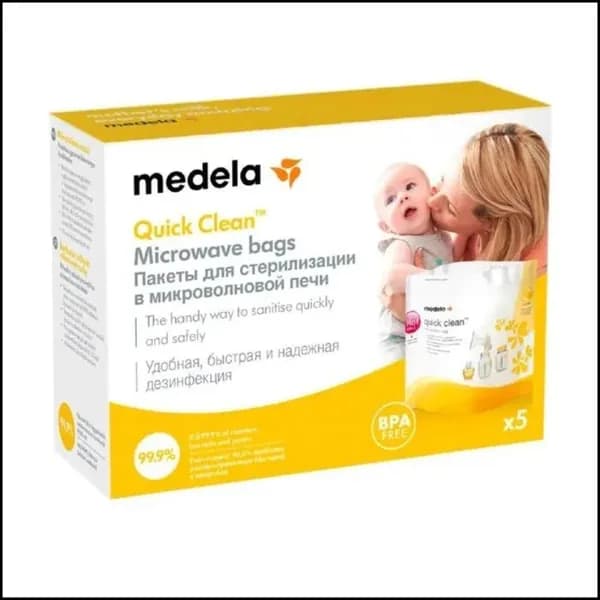 Эксклюзивные пакеты Medela Quick Clean, 5 штук для стерилизации
