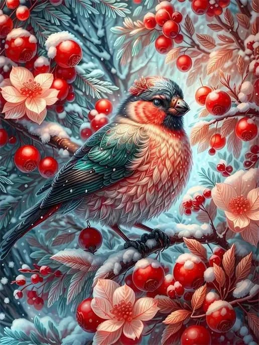 Хуакан алмазная живопись птица 20х20 см Full Square 30x40cm