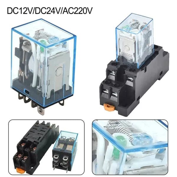 OZ-UVBZ-LY2NJ DIN-рейка Малое электромагнитное реле катушка питания реле DC12V DC24V AC24V AC110V AC220V с гнездом базы