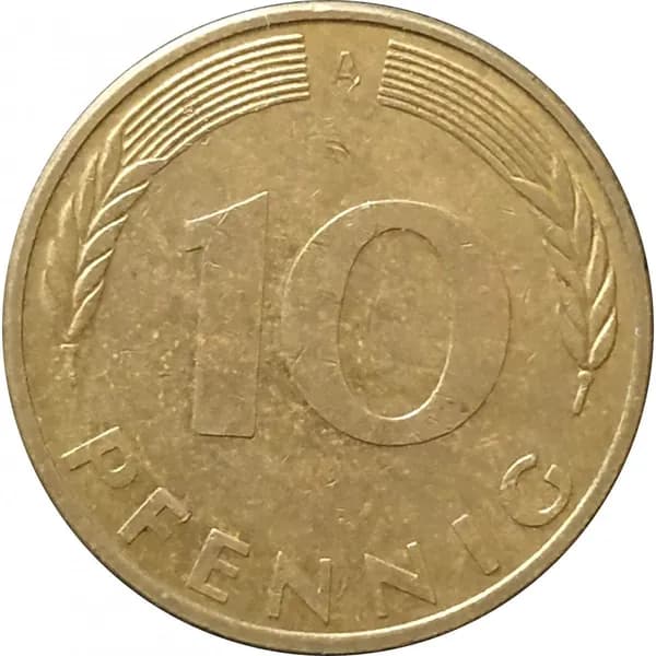 10 пфеннигов 1995 Германия A из оборота
