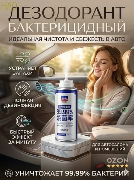свежитель-очиститель кондиционера. Ликвидатор / нейтрализатор запахов в салоне автомобиля.180 мл
