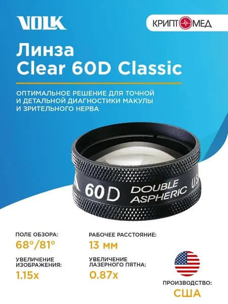 Линза Clear Volk Optical 60D Classic