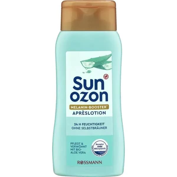 Sunozon Melanin-Booster лосьон после загара, Германия, для усиления загара, увлажняющий, с алоэ вера, без автозагара, 200 мл