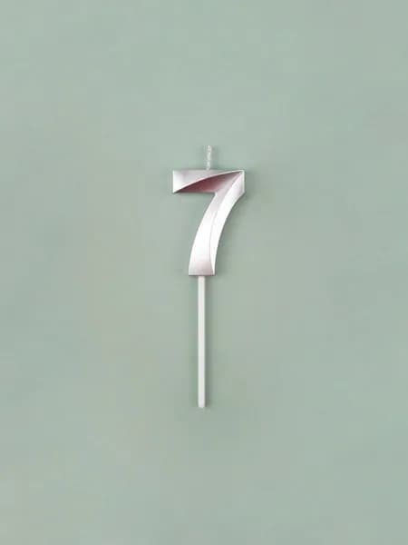 Свечи для торта цифра 7, 9 см, 1 шт