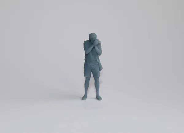 "Пляжный фотограф" Фигурка в масштабе 1:43 для диорам и макетов. Высота фигурки 4 см.