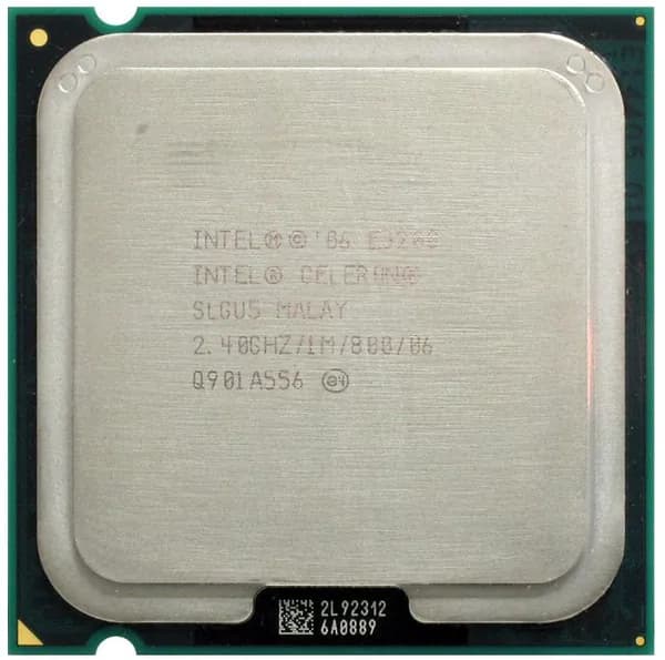Процессор Intel Celeron E3200 (AT80571RG0561MLS LGU5) OEM - LGA 775, 2 х 2400 МГц, L2 - 1 МБ, L3 - нет, 2хDDR2-800 МГц, TDP 65 Вт