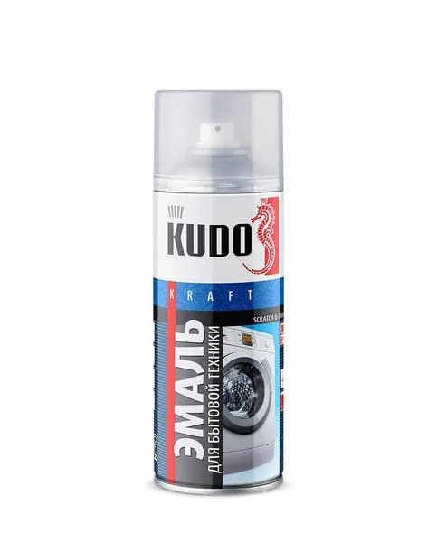 Эмаль для бытовой техники 520 мл аэрозоль KUDO, белая KU-1311