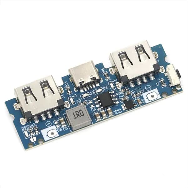 Плата зарядного устройства Micro-USB/Type-C 5 В 2,4 А с двумя USB-портами 18650 Boost A