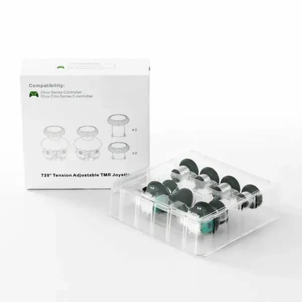 Магнитные TMR Стики для геймпада джойстика Xbox Series S X и Xbox Elite 2 Series 2шт 3d аналога и 6 грибков NS55
