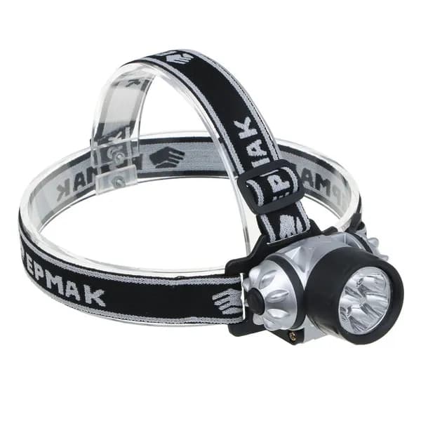 Фонарь налобный светодиодный ЕРМАК, 5 ярк. LED, 3xAAA, 6,5x4,3 см на батарейках