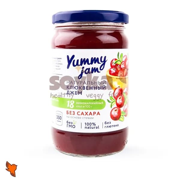 Джем клюквенный без сахара Yummy Jam, 350г