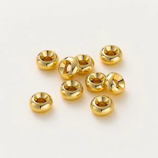 Бусина-разделитель для бусин 30 шт. / спейсер, позолота Real 18K Gold Plated, размер 4x1.5 мм