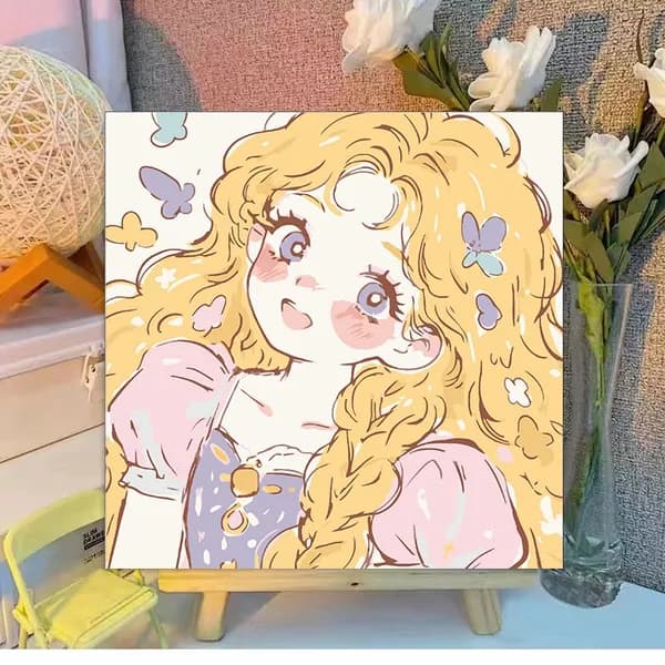 Картина по номерам, 20x20 CM, Мультфильмы, подарки для детей, декомпрессия