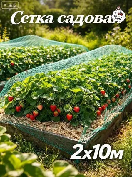 Сетка садовая затеняющая,Полиэтилен,54.9г/кв.м,9.99х1.99м