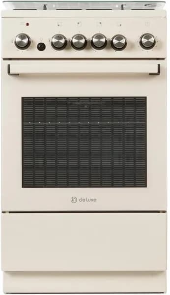 DE LUXE Газовая плита 5040.41гэ (кр) ЧР с электрической духовкой, бежевый
