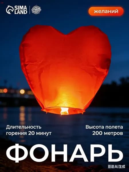 Китайские фонарики желаний, небесные фонарики, 1 штук
