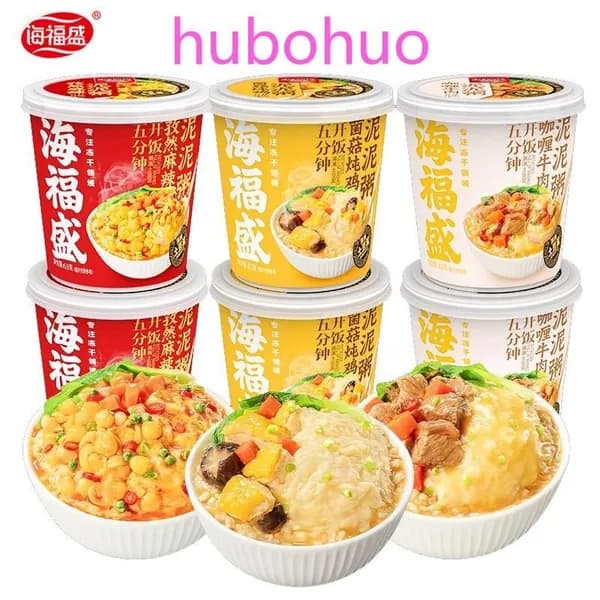 Быстрая каша Haifusheng с картофельным пюре грибы курица карри говядина сублимированная без варки
