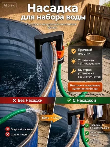 Переходник для шланга , ABS пластик