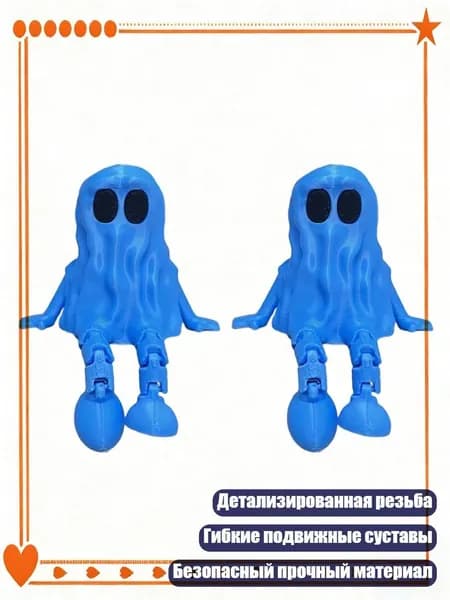 Фигура с детальной резьбой, прочный компонент, декор для Хэллоуина в помещении, Синий