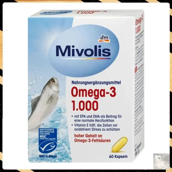 Omega-3 1000 мг, Рыбий жир в капсулах, 60 шт