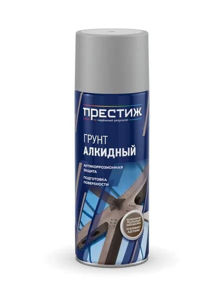 Грунт алкидный аэрозольный Престиж, матовый, 425 мл, серый