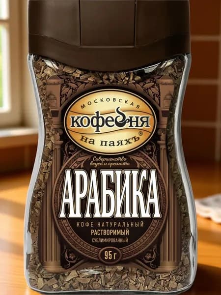 Кофе растворимый Московская Кофейня на паяхъ Арабика сублимированный, 95 г