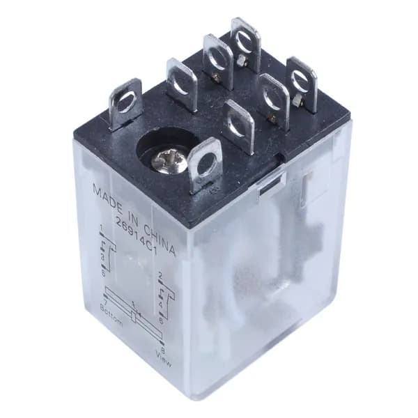 Электромагнитное реле JQX-13F LY2 DC 12V с катушкой, 8 контактов, двухпозиционный переключатель, зеленый светодиод.