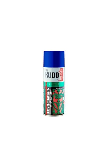 KUDO Аэрозольная краска Гладкая, Алкидная, Матовое покрытие, 0.52 л, 0.36 кг, синий