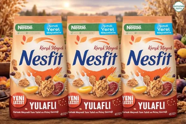 Цельнозерновые хлопья Nestl Nesfit из смешанных фруктов, 3x400 г