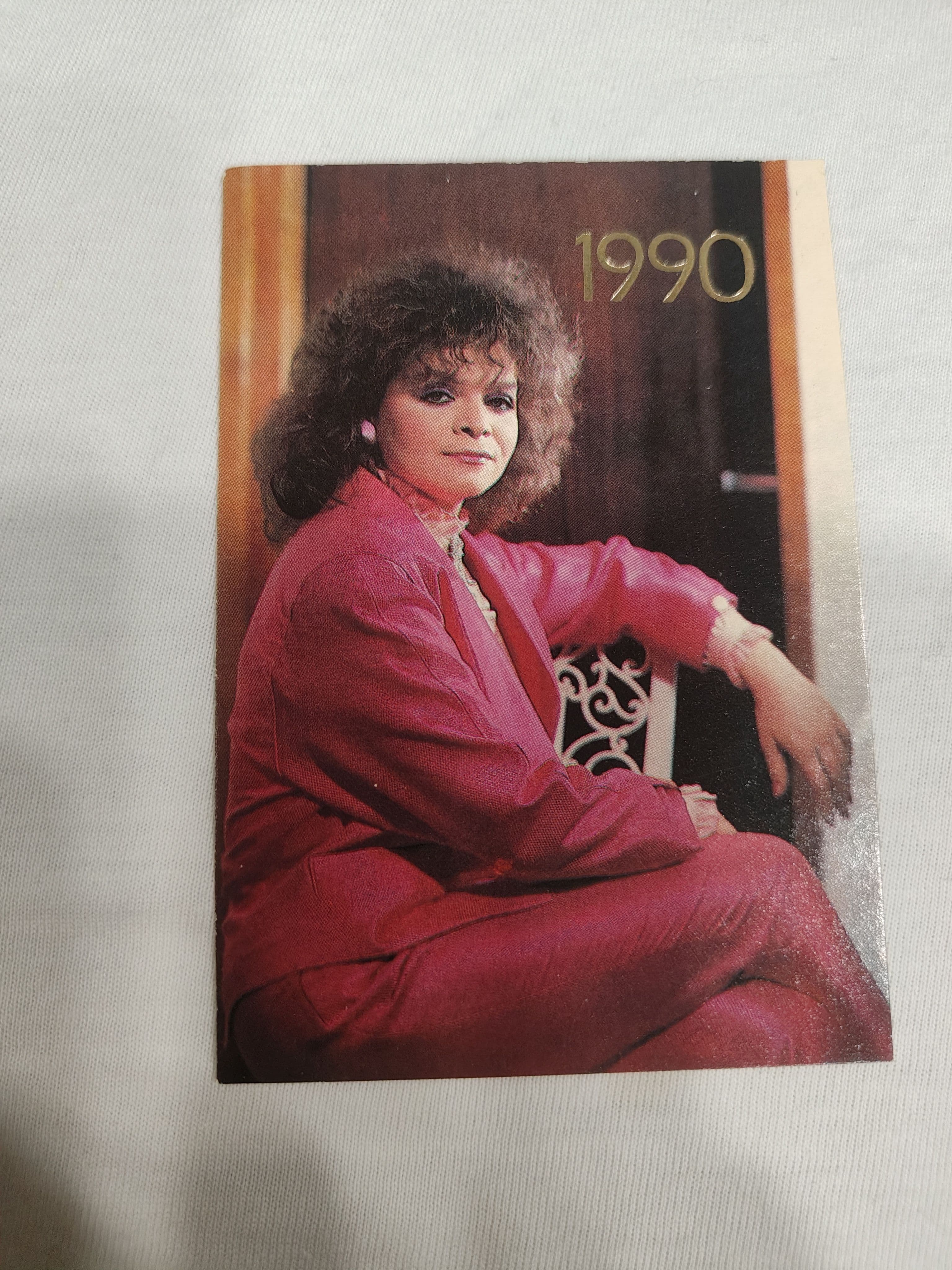Винтажный календарик Лариса Долина. 1990 год