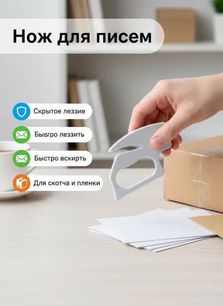 Пластиковый мини-нож для открывания писем, резак для бумаги, хозяйственный нож, курьерский нож
