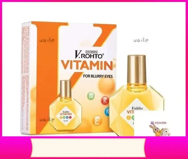 Витаминизированные капли для чувствительных глаз V.ROHTO VITAMIN , EYE DROPS, FOR BLURRY EYES , 13мл, Вьетнам