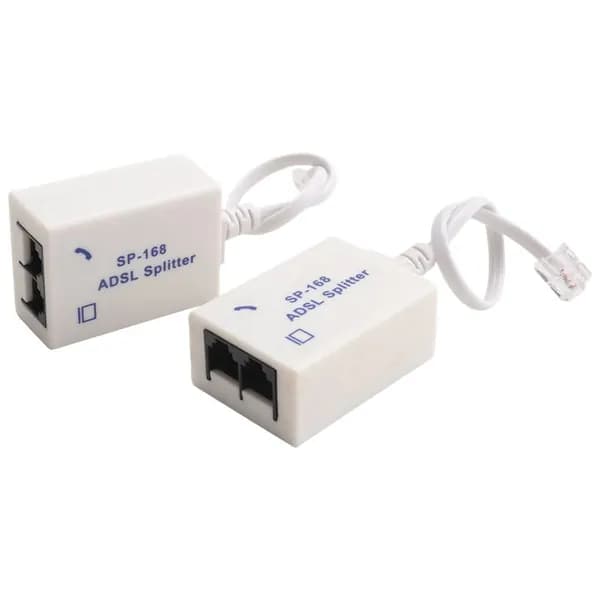2 шт. DSL-фильтр-разветвитель ADSL для телефонной линии (штекер) на 2 гнезда RJ11 6P4C/6P2C, адаптер-конвертер для телефонного модема
