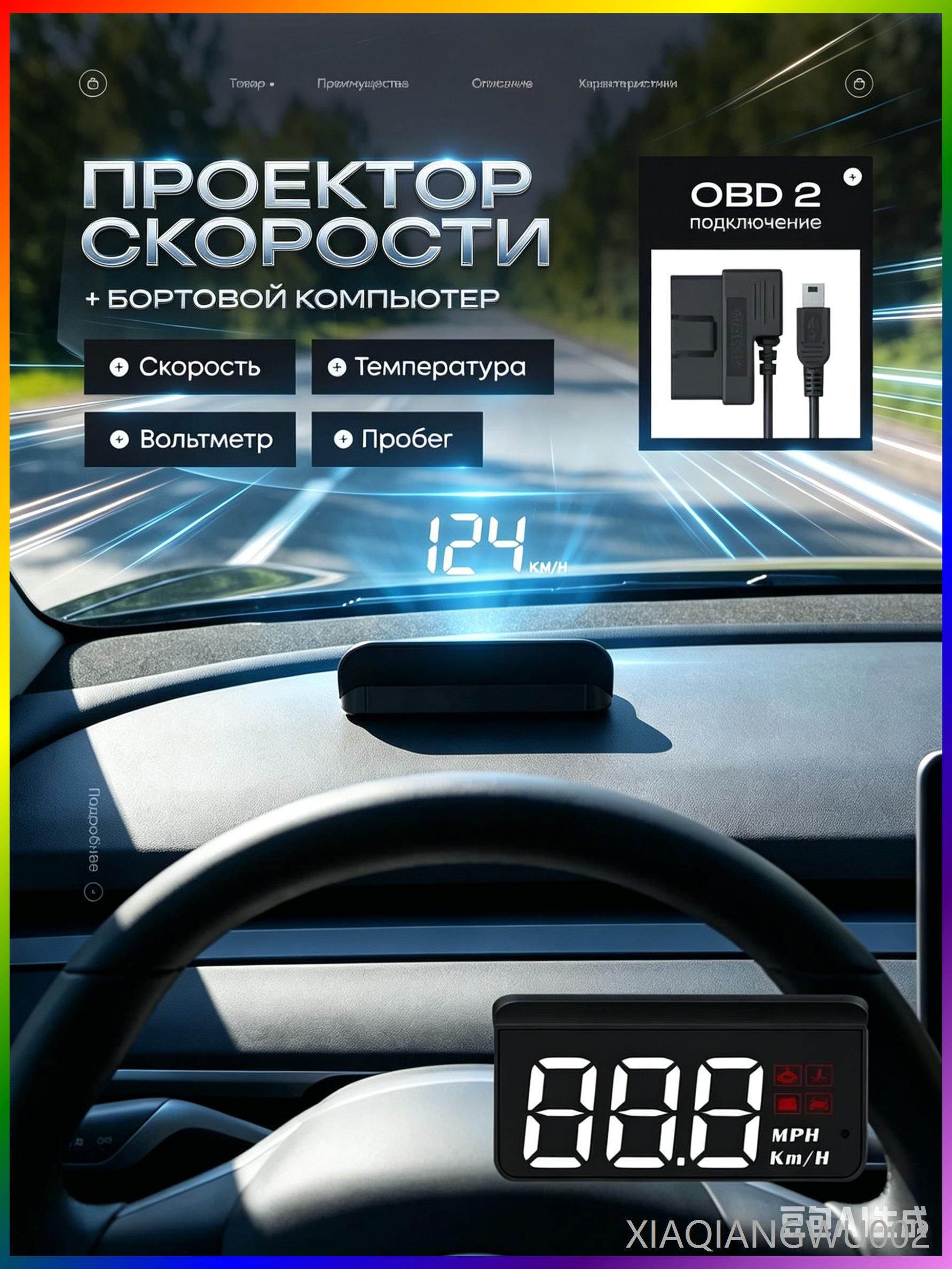 Проектор на лобовое стекло, 5 Вт арт. 05