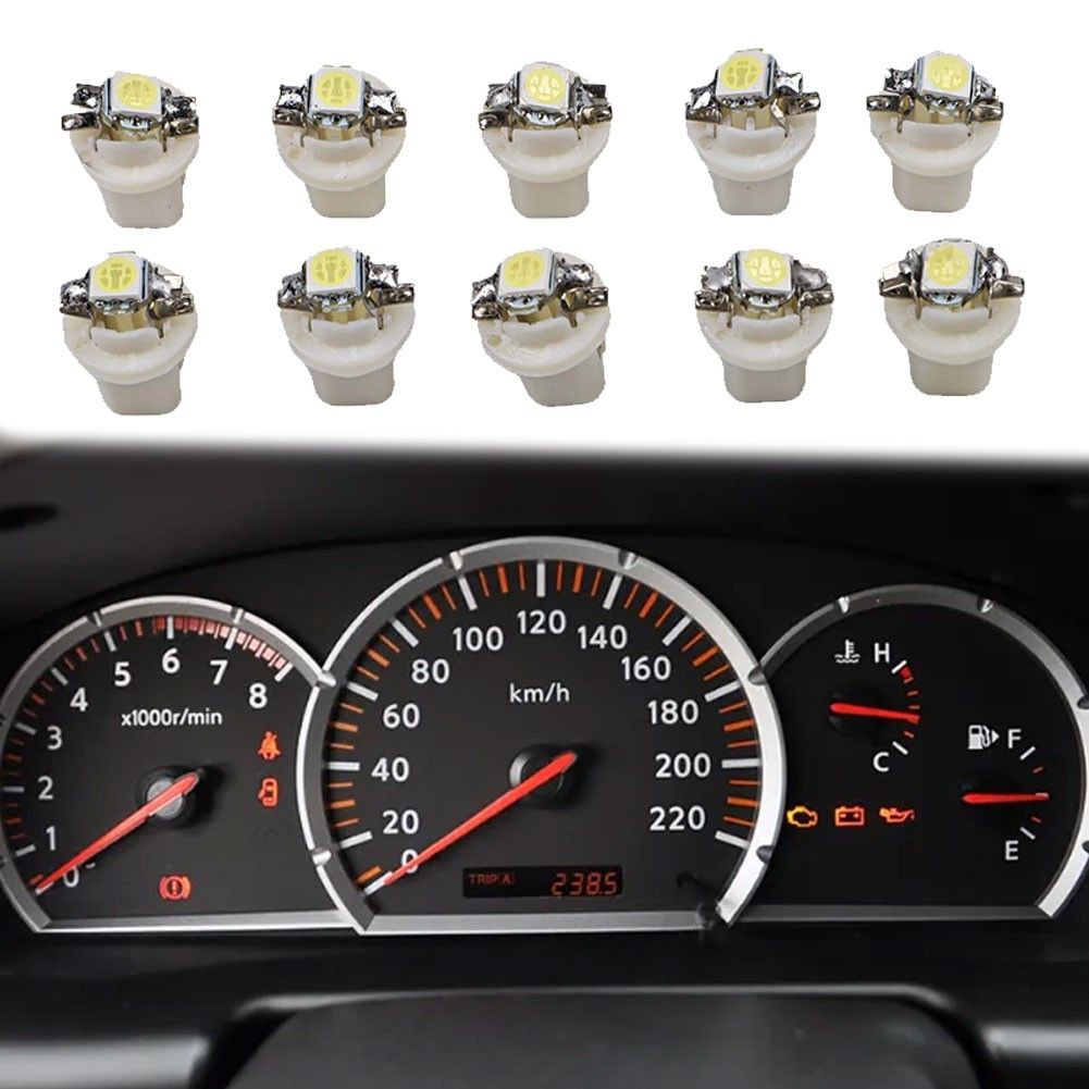 10 шт. T5 B8.5D 5050 для SMD белых автомобильных светодиодных ламп приборной панели для ламп приборов
