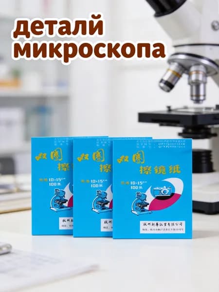Мягкая бумажная салфетка для чистки микроскопов, 300 штук в упаковке