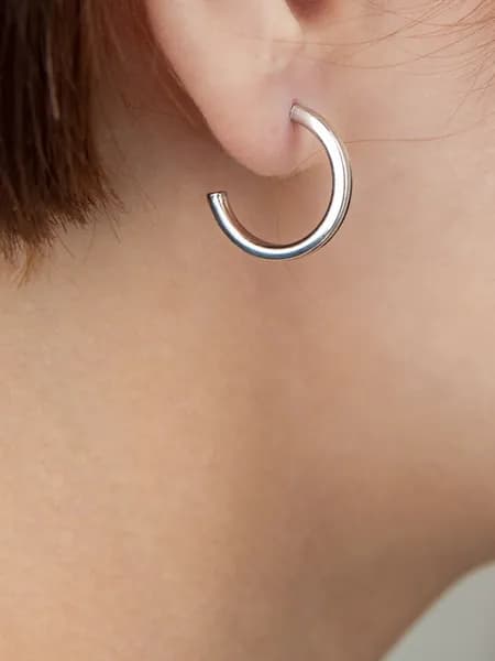 Серьги Конго серебро 925 пуссеты, AvroraGold
